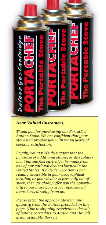 Porta Chef Fuel Cartridges